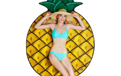 Pătură pentru plajă Big Mouth Inc. Pineapple, ⌀ 152 cm