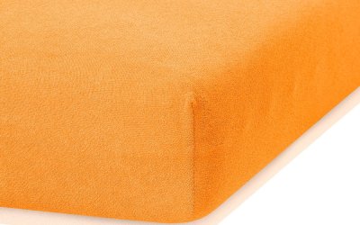 Cearceaf elastic AmeliaHome Ruby, 200 x 140-160 cm, portocaliu