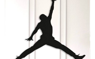 Decorațiune metalică de perete Basketball, negru