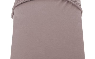Cearșaf de pat cu elastic DecoKing Nephrite, 180–200 cm, maro-bej deschis