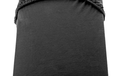 Cearșaf de pat cu elastic DecoKing Nephrite, 180–200 cm, negru