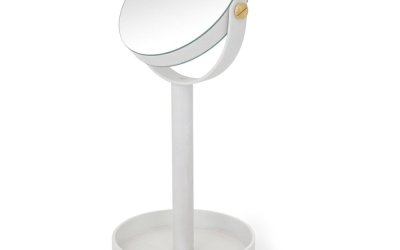 Oglindă cosmetică din lemn de stejar pentru masa de toaletă Wireworks