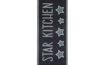 Covor de bucătărie / traversă Zala Living Star Kitchen, 50 x 150 cm, negru