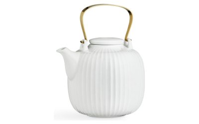 Ceainic din porțelan Kähler Design Hammershoi, 1,2 l, alb