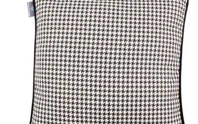 Față de pernă WeLoveBeds Check, 45 x 45 cm, alb-negru
