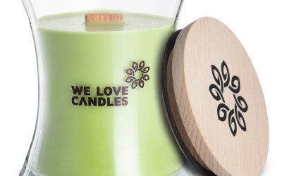 Lumânare din ceară de soia We Love Candles Green Tea, 64 ore de ardere