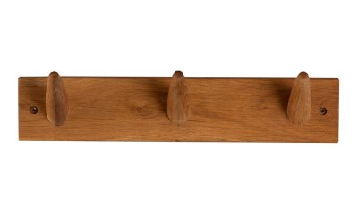 Cuier pentru perete din lemn masiv de stejar Canett Uno, lungime 40 cm