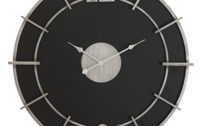 Ceas de perete Mauro Ferretti Glam, ø 60 cm, negru