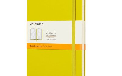 Caiet dictando cu copertă rezistentă Moleskine, 192 pag., galben