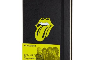 Caiet Moleskine Rolling Stones, 240 pag., hârtie dictando, copertă rezistentă, negru