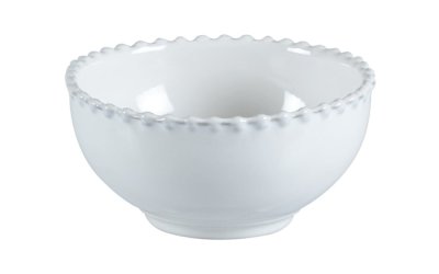 Bol din gresie ceramică Costa Nova Pearl, ⌀ 16 cm, alb