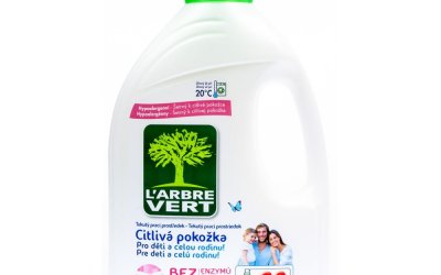 Detergent lichid pentru piele sensibilă L´Arbre Vert Sensitive, 2 l