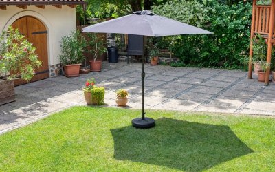 Umbrelă de soare de grădină Timpana Parasol, negru antracit