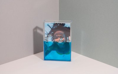 Ramă foto cu apă DOIY Eye, 11 x 16 cm, albastru