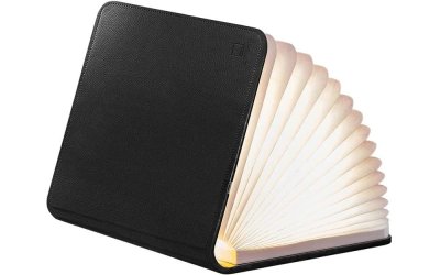 Veioză de birou cu LED Gingko Booklight Large, formă de carte, negru