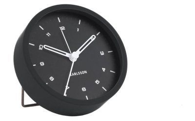 Ceas cu alarmă Karlsson Tinge, ø 9 cm, negru