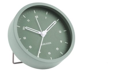 Ceas cu alarmă Karlsson Tinge, ø 9 cm, verde