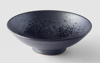 Bol din ceramică pentru supă MIJ Pearl, ø 24 cm, gri – negru