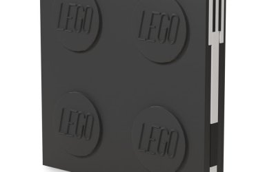 Caiet cu pix cu gel LEGO®, 15,9 x 15,9 cm, negru