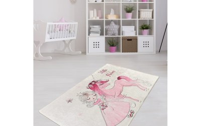 Covor antiderapant pentru copii Chilai Little Princess, 100 x 160 cm