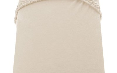 Cearșaf de pat cu elastic DecoKing Nephrite, 180–200 cm, bej