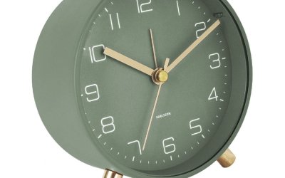 Ceas cu alarmă Karlsson Lofty, ø 11 cm, verde