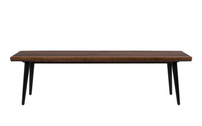 Banchetă cu picioare negre din oțel Dutchbone Alagon, lungime 160 cm