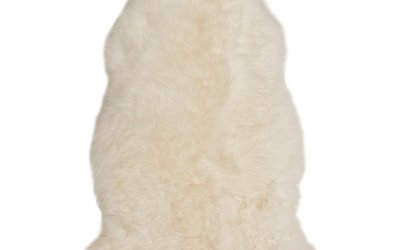 Blană de oaie loomi.design, 60 x 90 cm, alb