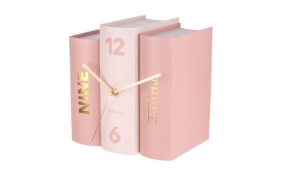 Ceas de birou în formă cărți Karlsson, roz