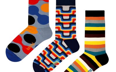 Set 3 perechi de șosete Ballonet Socks The 70s în cutie de cadou, mărime 36 – 40