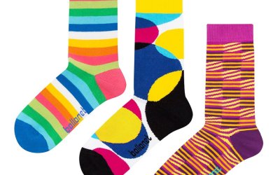 Set 3 perechi de șosete Ballonet Socks Stripy în cutie de cadou, mărime 41 – 46