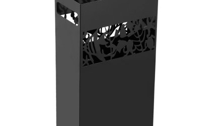 Suport metalic pentru umbrele Versa Acuario, înălțime 49 cm, negru