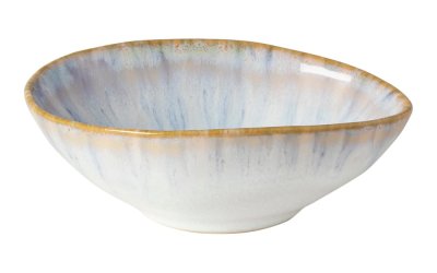 Bol din gresie ceramică Costa Nova Brisa, ⌀ 10 cm, margine bej – alb