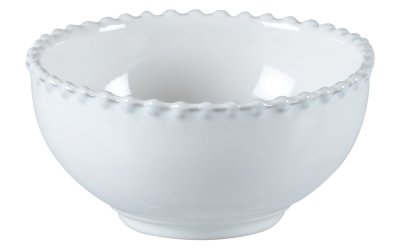 Bol din gresie ceramică Costa Nova Pearl, ⌀ 13 cm, alb