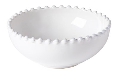 Bol din gresie ceramică Costa Nova Pearl, ⌀ 15 cm, alb