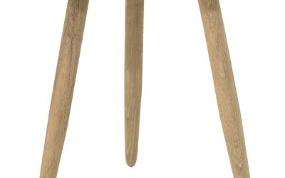 Masă auxiliară din lemn de stejar Canett Uno, ø 40 cm