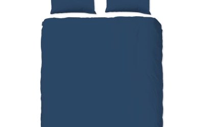 Lenjerie de pat din bumbac Good Morning Universal, 200 x 220 cm, albastru