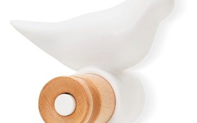 Cârlig de perete Bonami Essentials Bird, alb