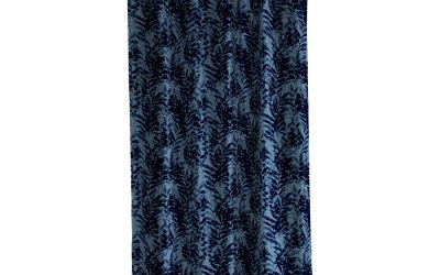 Perdea de duș Södahl Leaves, albastru, 180 x 200 cm