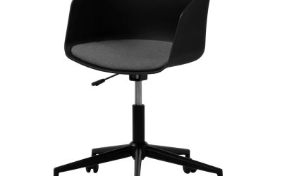 Scaun de birou cu roți Interstil MOON, negru