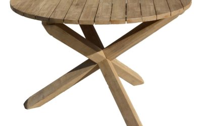 Masă de grădină din lemn de acacia ADDU Melfort, ⌀ 110 cm