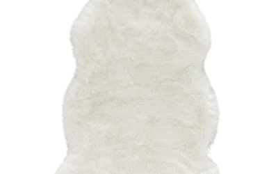 Blană artificială Mint Rugs Uni Soft, 140 x 90 cm, alb