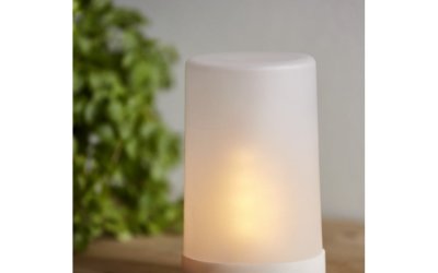 Corp de iluminat pentru exterior cu LED Star Trading Candle Flame, înălțime 14,5 cm, alb