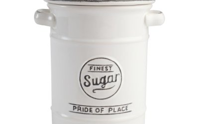 Recipient din ceramică pentru zahăr T&G Woodware Pride of Place, alb