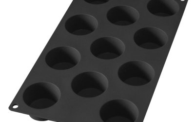 Formă din silicon pentru 11 mini brioșe Lékué, negru