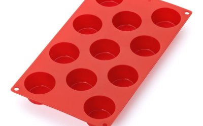 Formă din silicon pentru 11 mini brioșe Lékué, roșu
