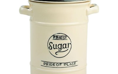 Recipient ceramic pentru zahăr T&G Woodware Pride of Place, crem