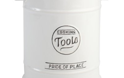 Recipient din ceramică pentru ustensile de bucătărie T&G Woodware Pride of Place, alb