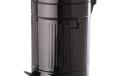 Coș metalic de gunoi Unimasa, 20 l, negru