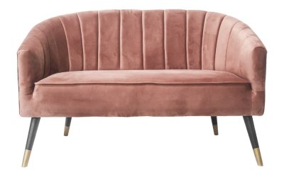 Canapea din catifea Leitmotiv Royal, roz